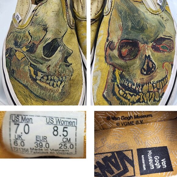 Share VANS x Vincent Van Gogh Museum Amsterdam Skulls Slip-Ons (M7"/W8.5") - Picture 7 of 10